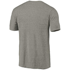 NHL Ash Carolina Hurricanes Distressed Team Logo Tri-Blend T-Shirt