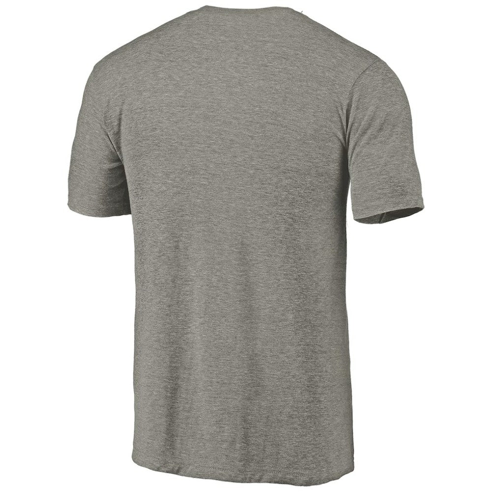 NHL Ash Tampa Bay Lightning Distressed Team Logo Tri-Blend T-Shirt