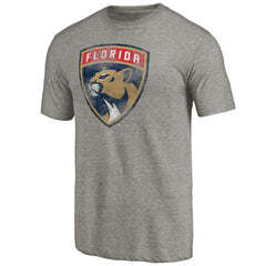 NHL Gray Florida Panthers New Logo Tri-Blend T-Shirt
