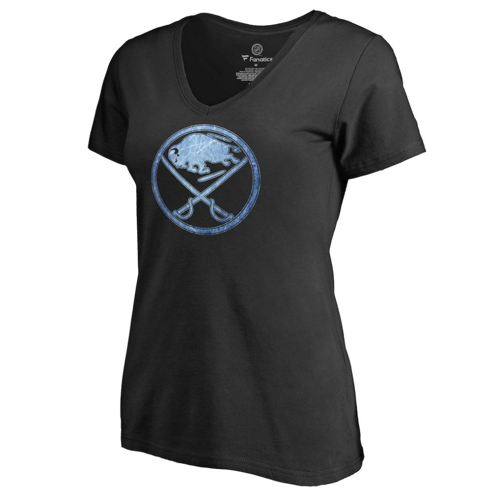 NHL Black Buffalo Sabres Women's Pond Hockey T-Shirt