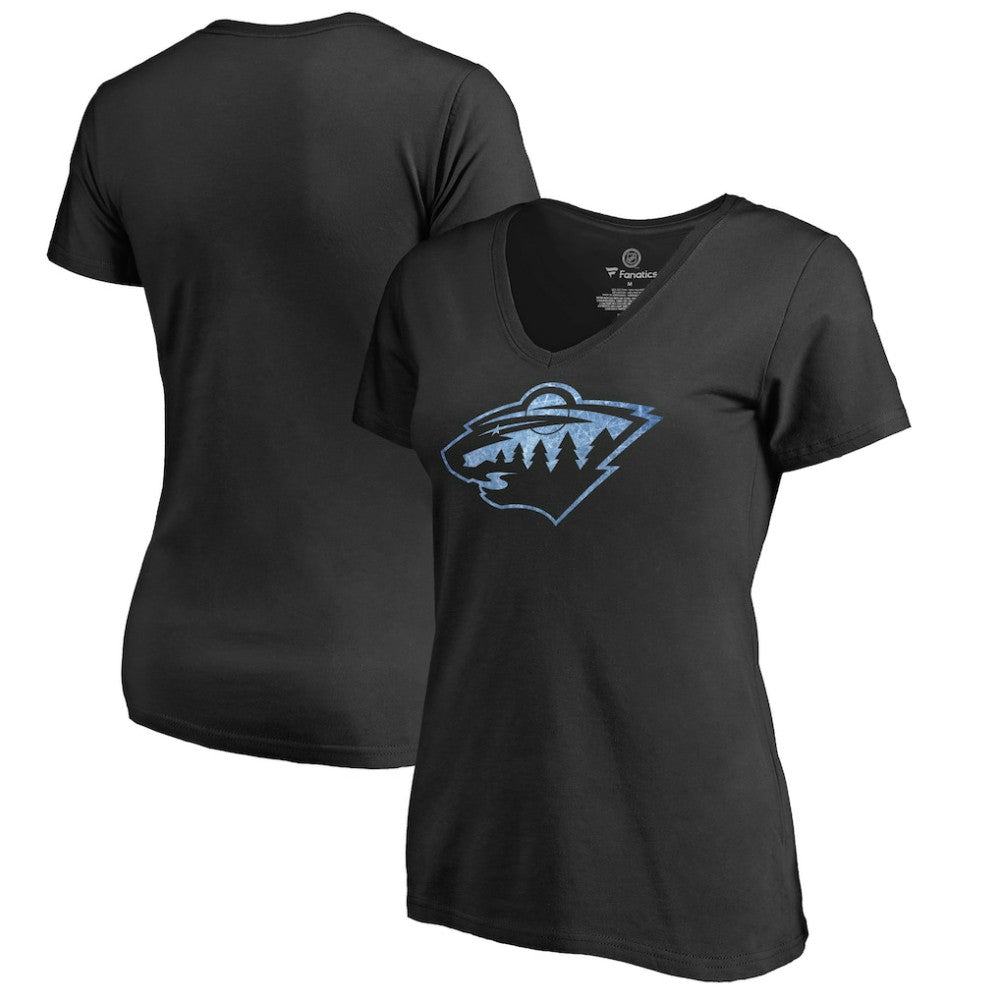 NHL Black Minnesota Wild Women's Pond Hockey T-Shirt
