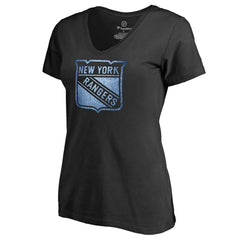 NHL Black New York Rangers Women's Pond Hockey T-Shirt