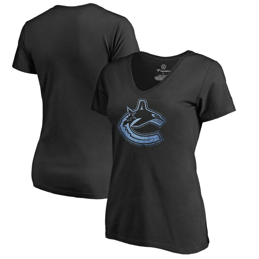 NHL Black Vancouver Canucks Women's Pond Hockey T-Shirt