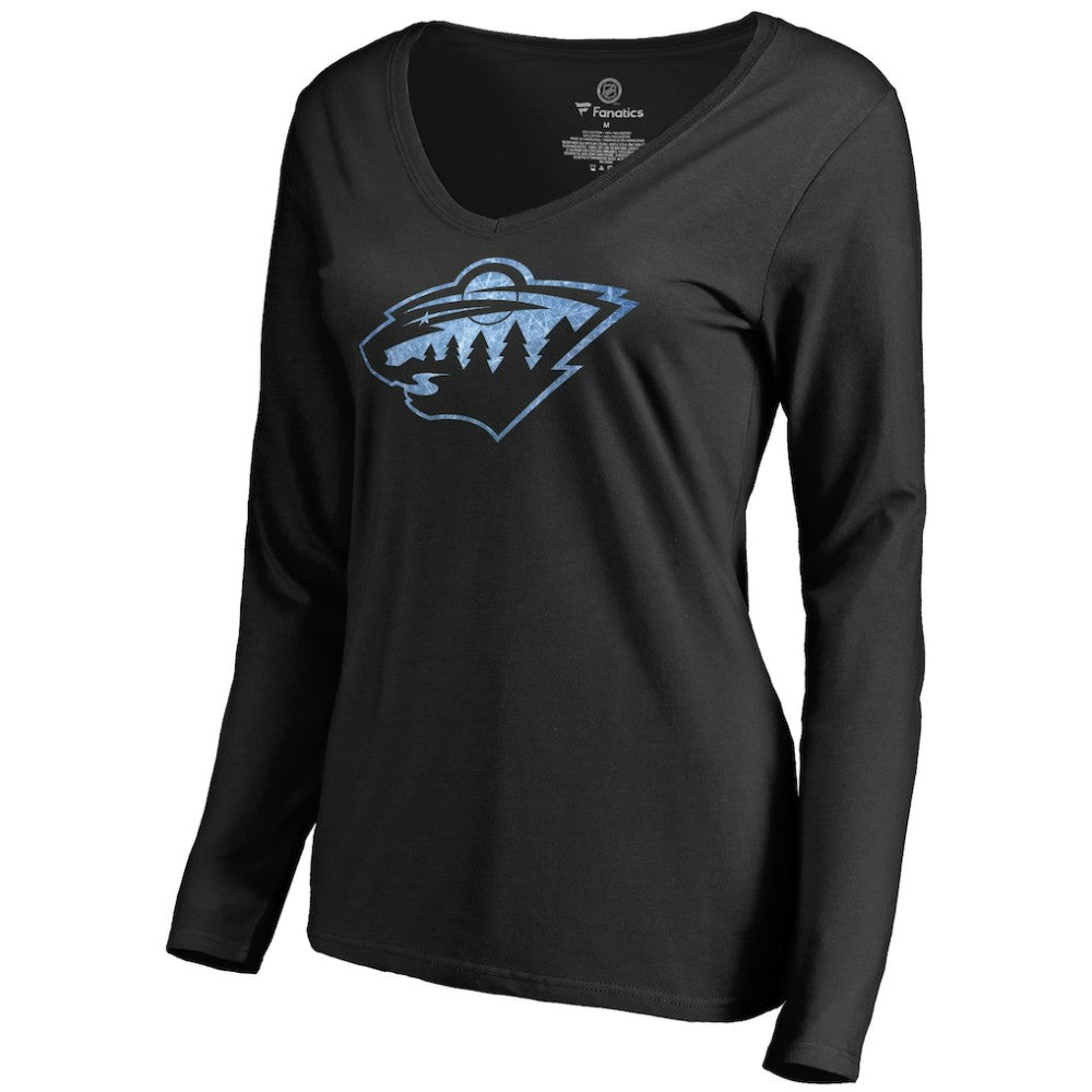 NHL Black Minnesota Wild Women's Pond Hockey Long Sleeve T-Shirt