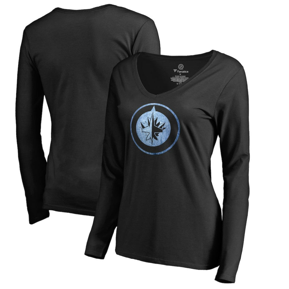 NHL Black Winnipeg Jets Women's Pond Hockey Long Sleeve T-Shirt