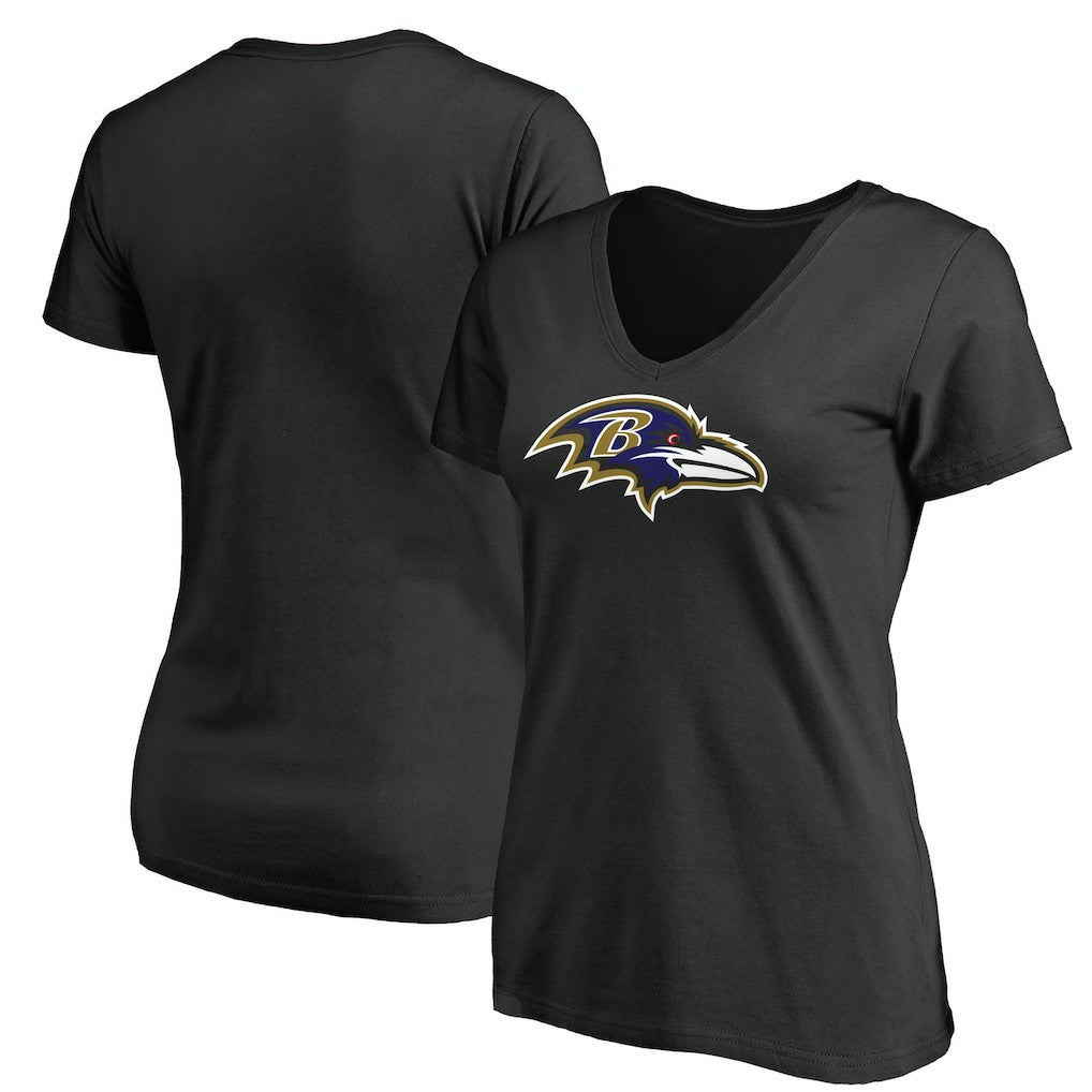 Women's Primary Team Logo V-Neck T-Shirt - Baltimore Ravens