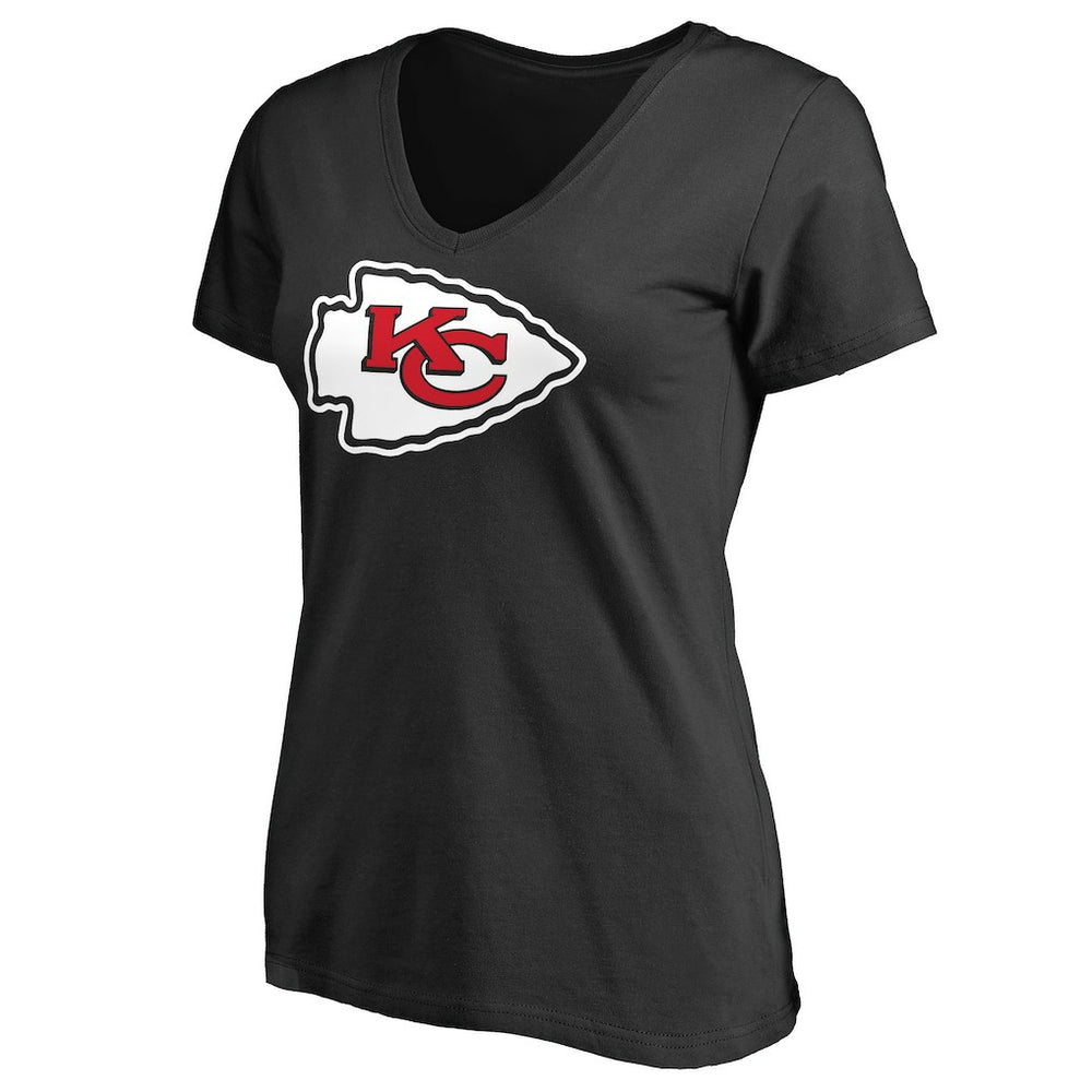 Women's Primary Team Logo V-Neck T-Shirt - Kansas City Chiefs