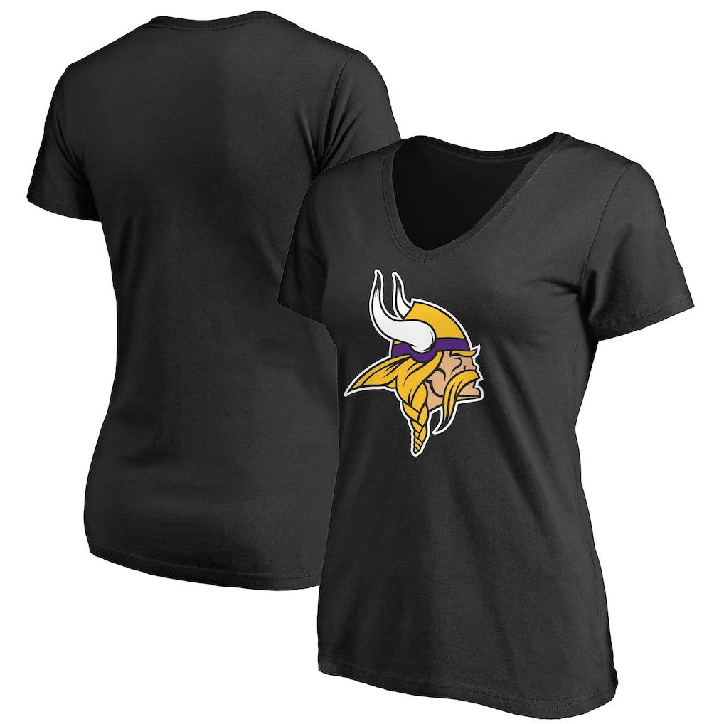 Women's Primary Team Logo V-Neck T-Shirt - Minnesota Vikings