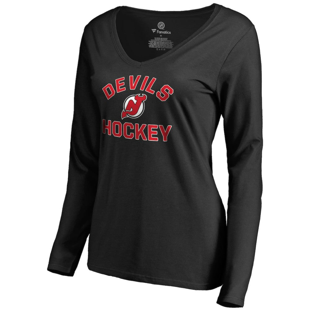 NHL Black New Jersey Devils Women's Overtime Long Sleeve T-Shirt