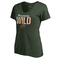 NHL Green Minnesota Wild Women's Nostalgia T-Shirt
