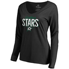 NHL Black Dallas Stars Women's Nostalgia Long Sleeve T-Shirt
