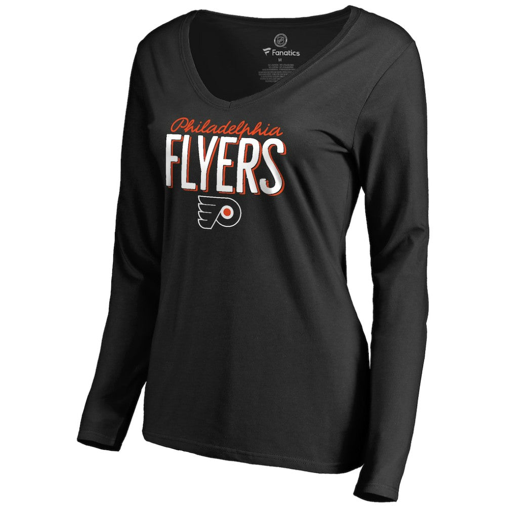 NHL Black Philadelphia Flyers Women's Nostalgia Long Sleeve T-Shirt