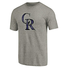 MLB Colorado Rockies Distressed Team Tri-Blend T-Shirt