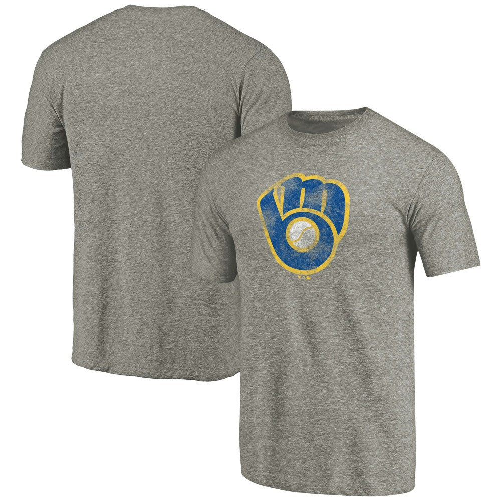 MLB Milwaukee Brewers Distressed Team Tri-Blend T-Shirt