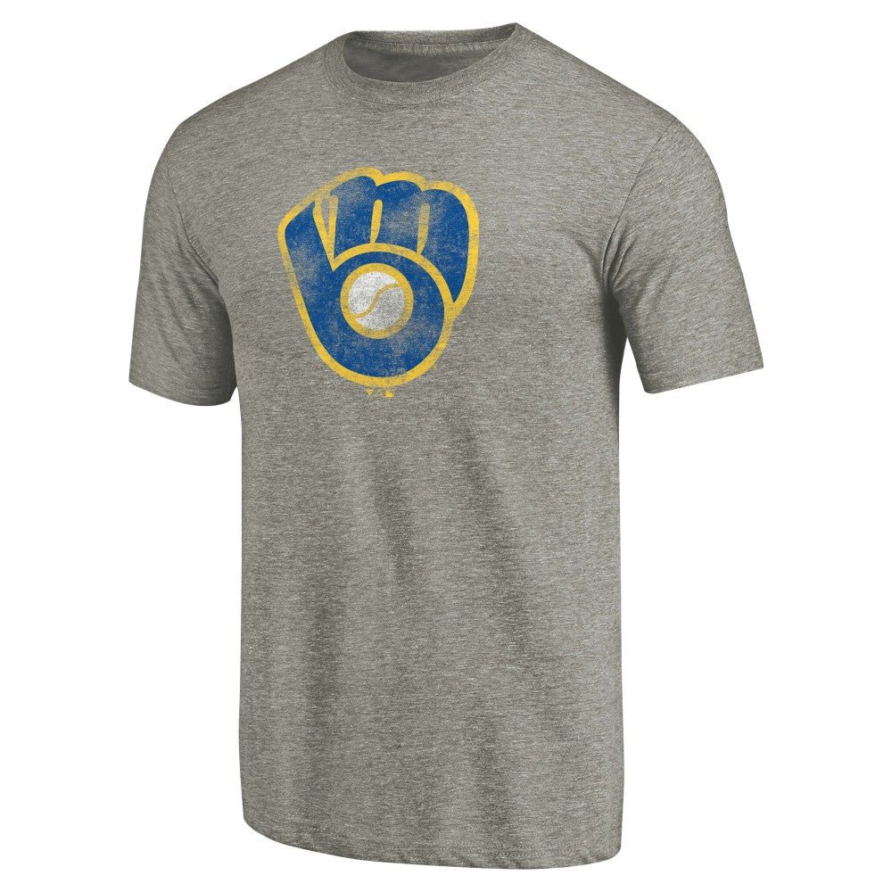 MLB Milwaukee Brewers Distressed Team Tri-Blend T-Shirt
