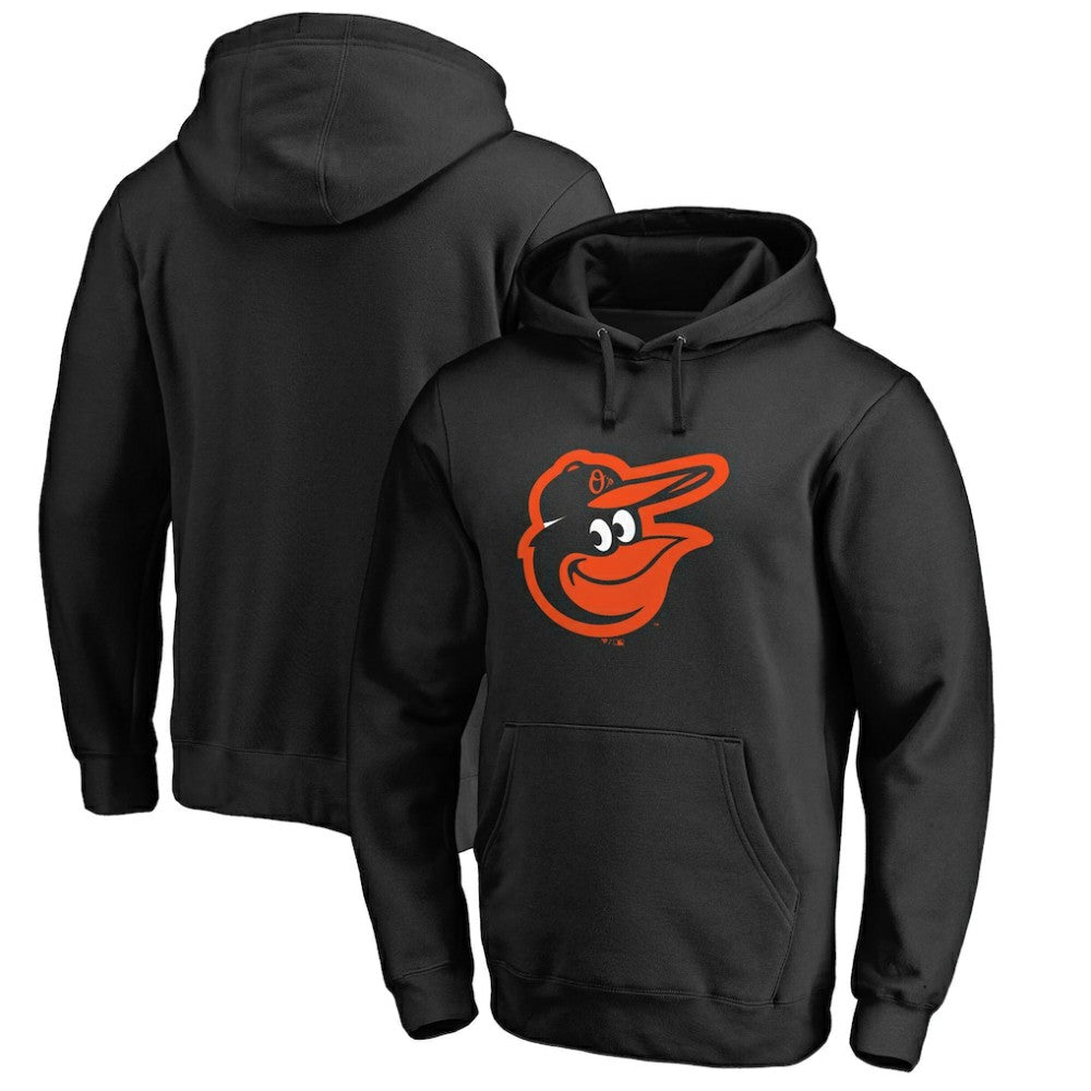 MLB Baltimore Orioles Official Logo Fitted Pullover Hoodie