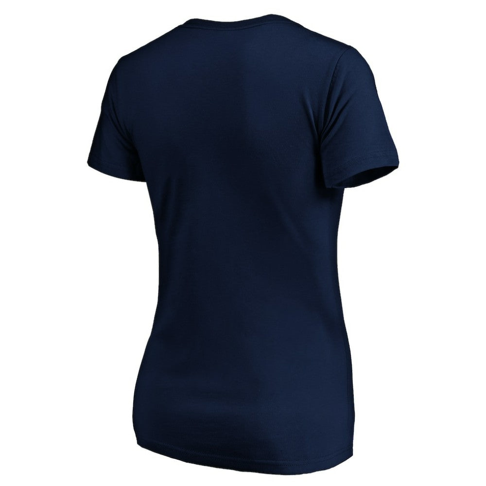 MLB Seattle Mariners Women's Team Color Primary Logo V-Neck T-Shirt