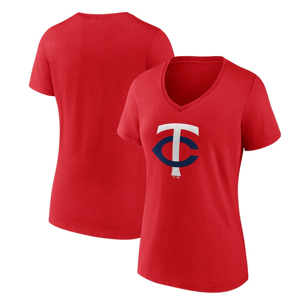 MLB Minnesota Twins Women's Secondary Color Primary Logo T-Shirt