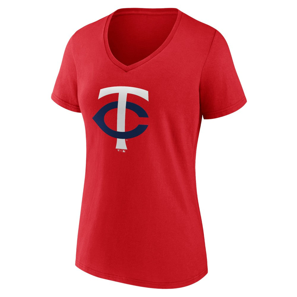 MLB Minnesota Twins Women's Secondary Color Primary Logo T-Shirt
