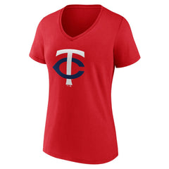 MLB Minnesota Twins Women's Secondary Color Primary Logo T-Shirt