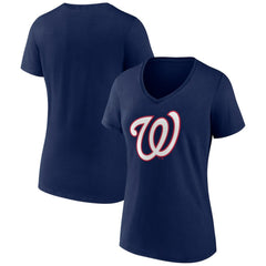 MLB Washington Nationals Women's Secondary Color Primary Logo T-Shirt
