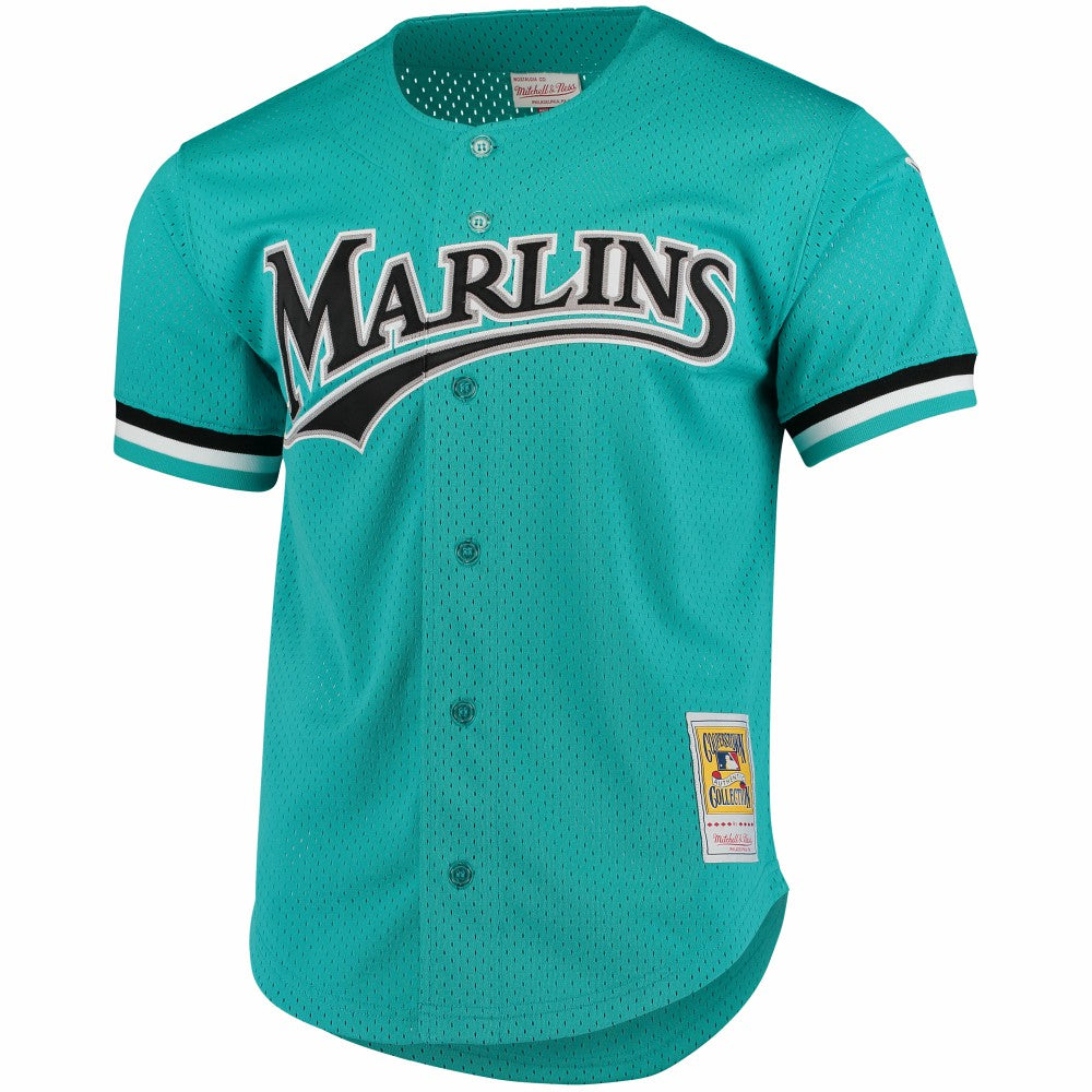 MLB Andre Dawson Florida Marlins Mitchell & Ness Cooperstown Collection Mesh Batting Practice Button-Up Jersey