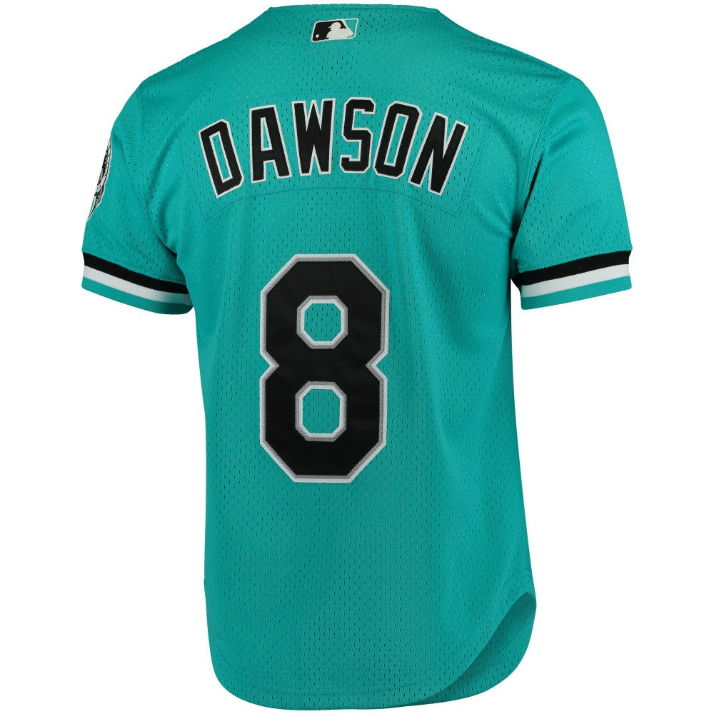 MLB Andre Dawson Florida Marlins Mitchell & Ness Cooperstown Collection Mesh Batting Practice Button-Up Jersey