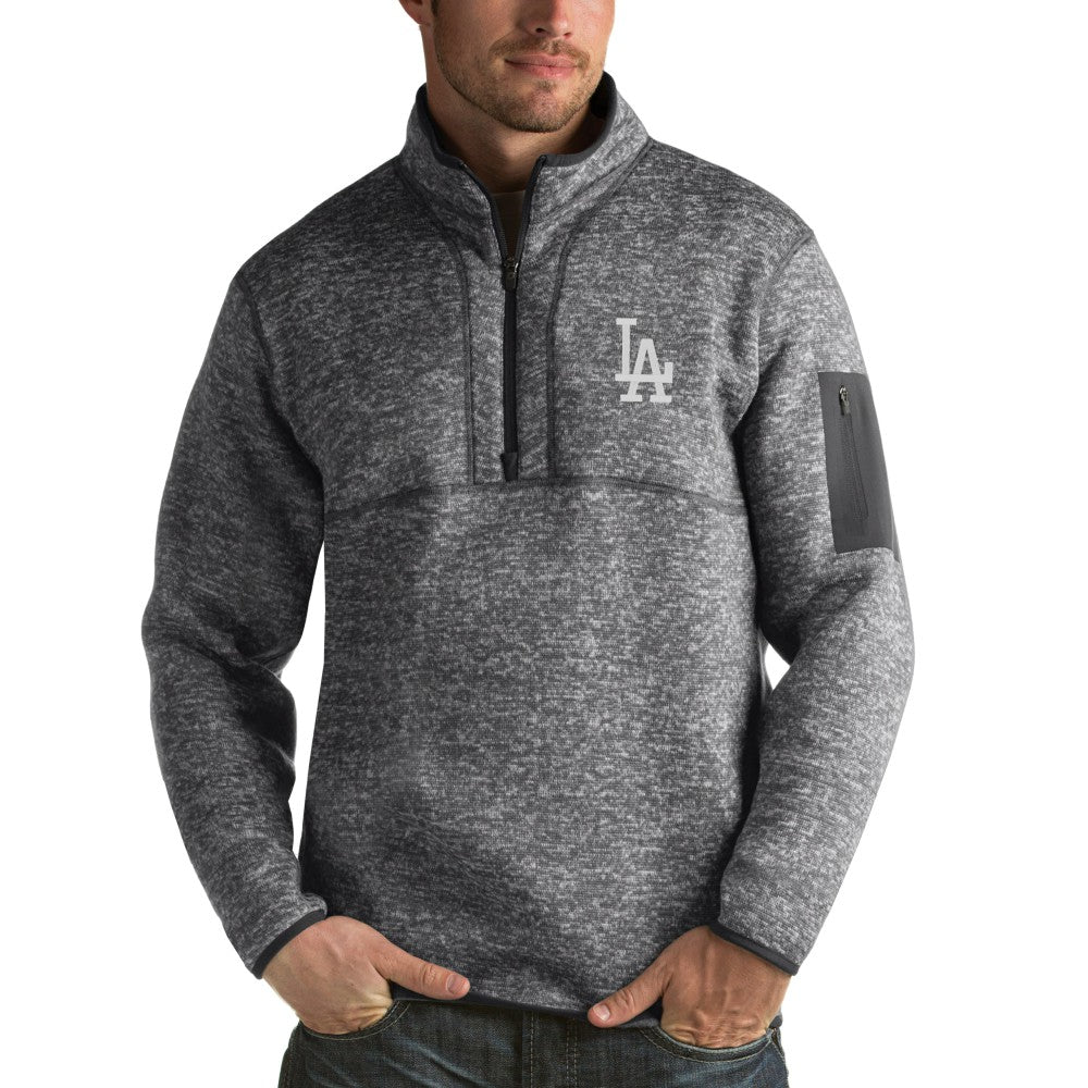 MLB Los Angeles Dodgers Antigua Fortune Half-Zip Sweater