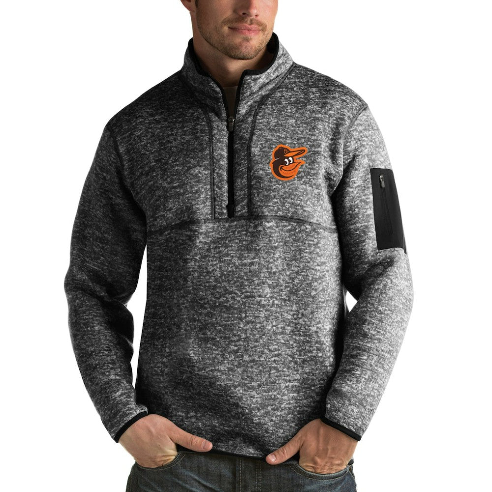 MLB Baltimore Orioles Antigua Fortune Half-Zip Sweater