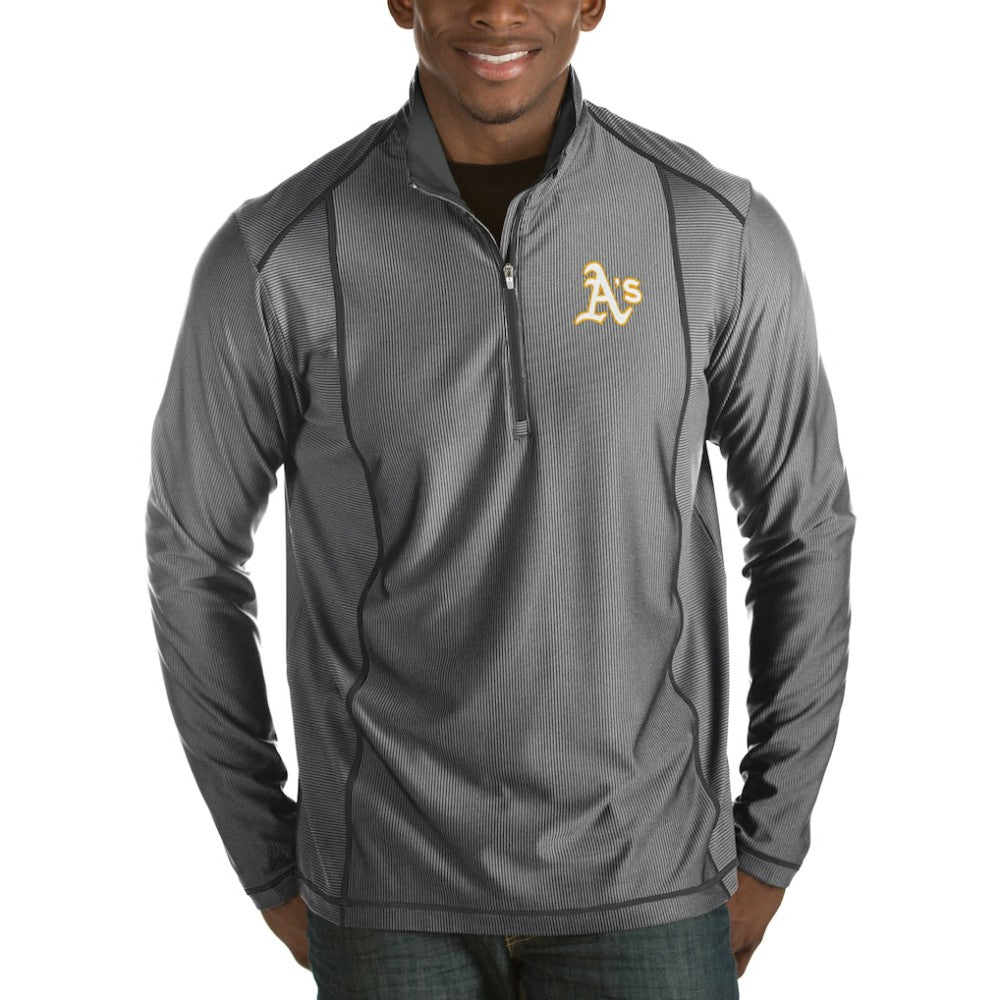 MLB Athletics Antigua Tempo Half-Zip Pullover Jacket
