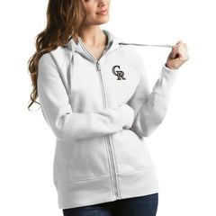 MLB Colorado Rockies Antigua Women's Victory Full-Zip Hoodie