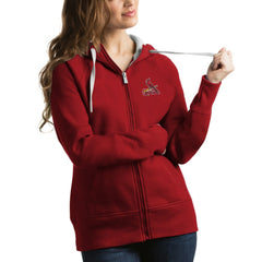 MLB St. Louis Cardinals Antigua Women's Victory Full-Zip Hoodie