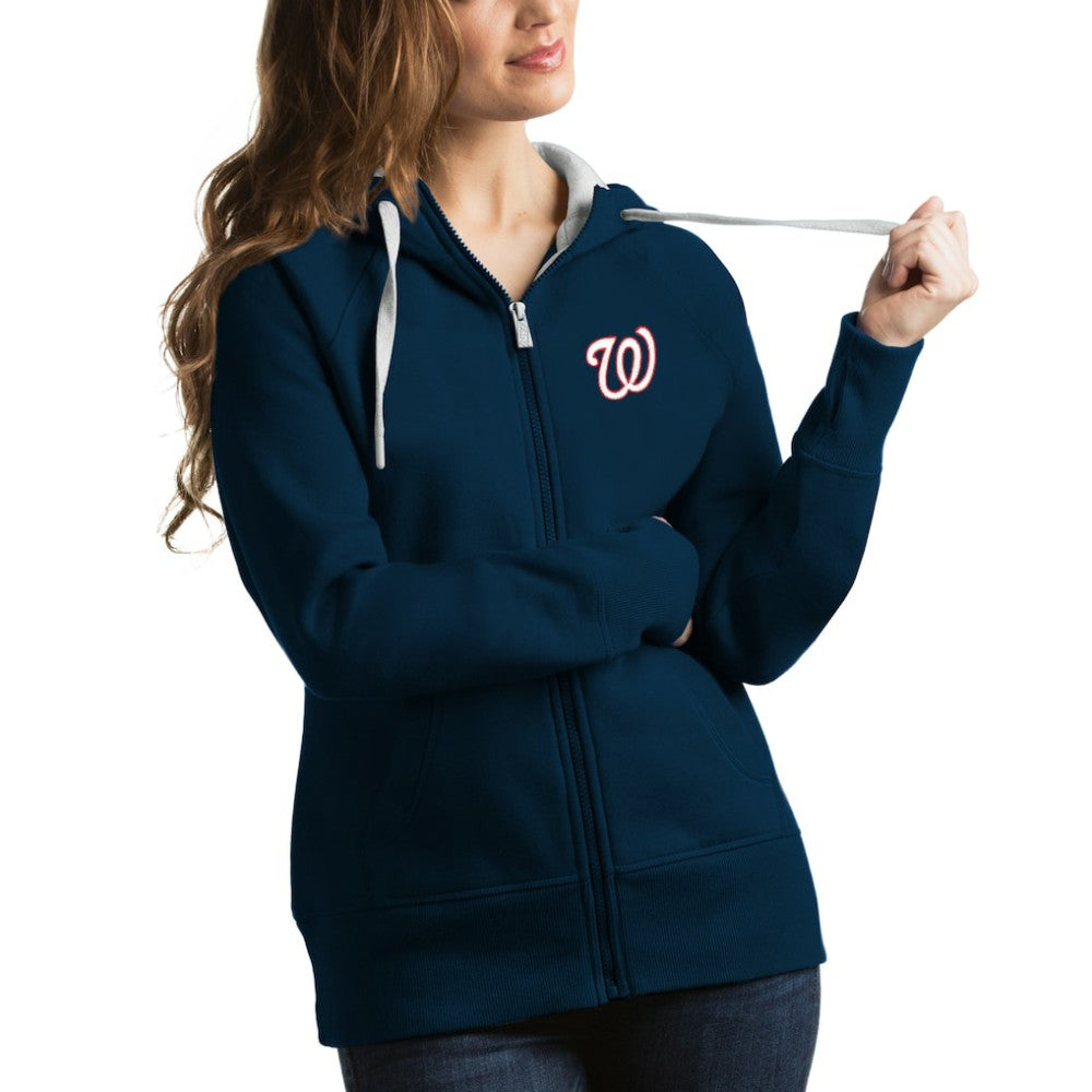 MLB Washington Nationals Antigua Women's Victory Full-Zip Hoodie