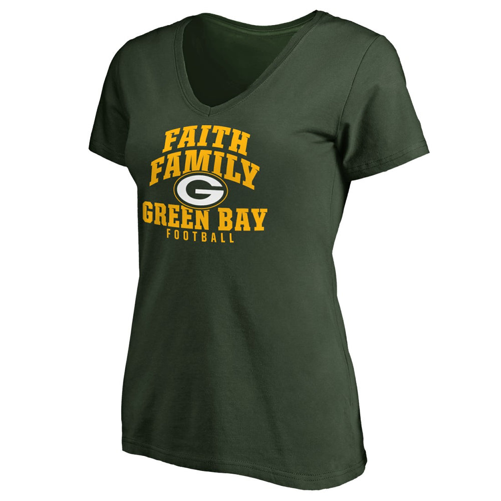 Women's Faith Family T-Shirt - Green Bay Packers