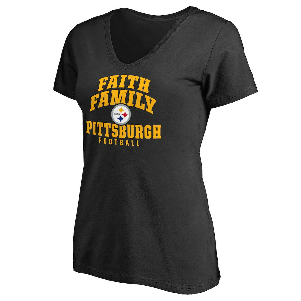 Women's Faith Family T-Shirt - Pittsburgh Steelers