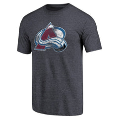 NHL Navy Colorado Avalanche Distressed Team Primary Logo Tri-Blend T-Shirt
