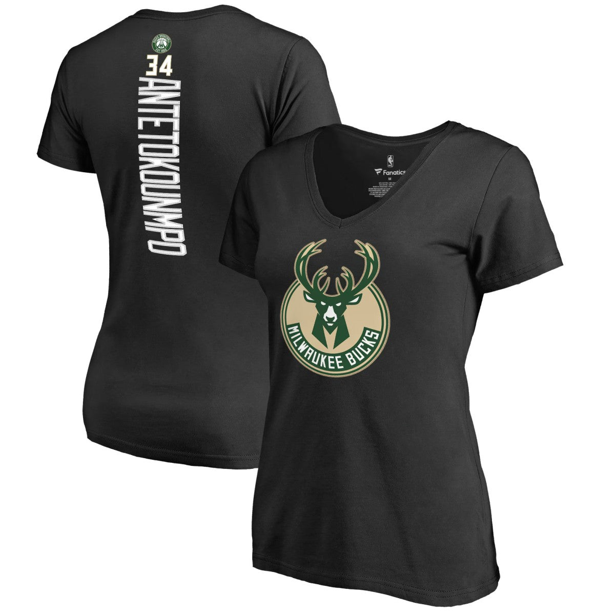 NBA Giannis Antetokounmpo Milwaukee Bucks Women's Backer T-Shirt