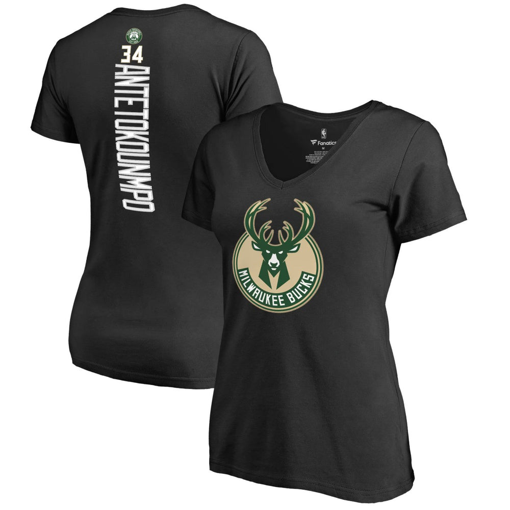 NBA Giannis Antetokounmpo Milwaukee Bucks Women's Backer T-Shirt