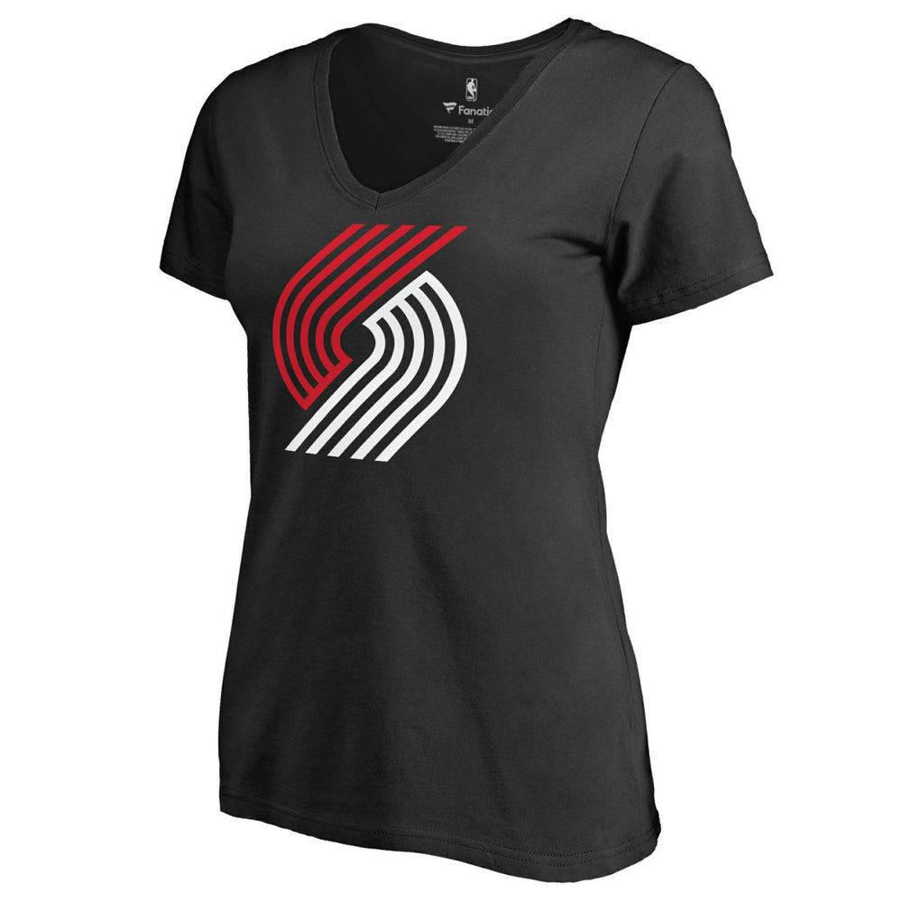 NBA Portland Trail Blazers Women's Primary Logo V-Neck T-Shirt