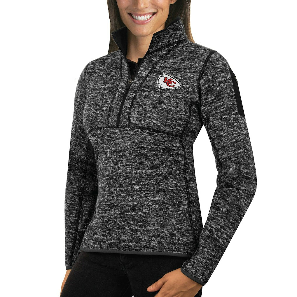 Antigua Women's Fortune Half-Zip Sweater - Kansas City Chiefs