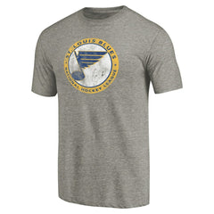 NHL Ash St. Louis Blues Throwback Logo 1970 Tri-Blend T-Shirt