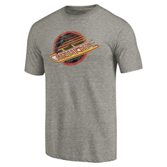 NHL Ash Vancouver Canucks Throwback Logo 1985-1986 Tri-Blend T-Shirt