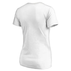 NHL White Columbus Blue Jackets Women's Whiteout V-Neck T-Shirt