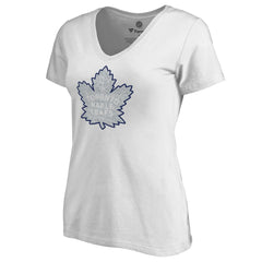 NHL White Toronto Maple Leafs Women's Whiteout V-Neck T-Shirt