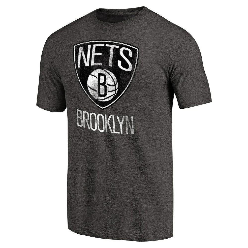 NBA Brooklyn Nets Distressed Team Logo Tri-Blend T-Shirt