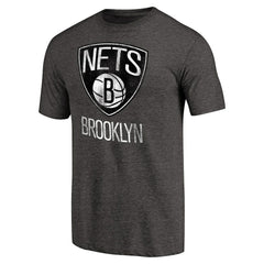 NBA Brooklyn Nets Distressed Team Logo Tri-Blend T-Shirt
