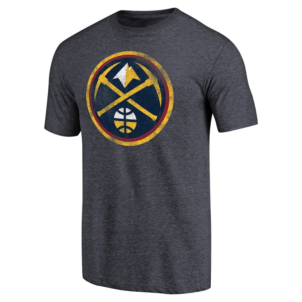 NBA Denver Nuggets Distressed Team Logo Tri-Blend T-Shirt sale