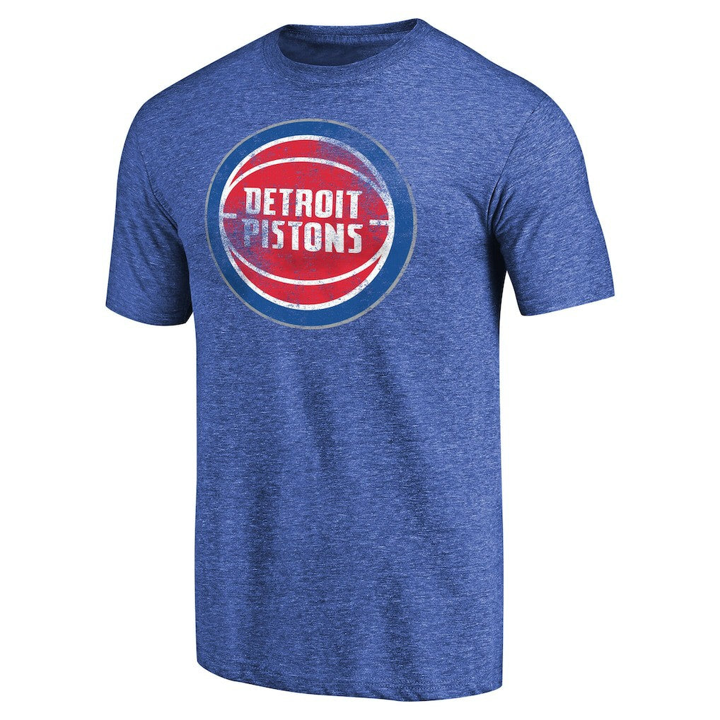 NBA Detroit Pistons Distressed Team Logo II Tri-Blend V-Neck T-Shirt sale