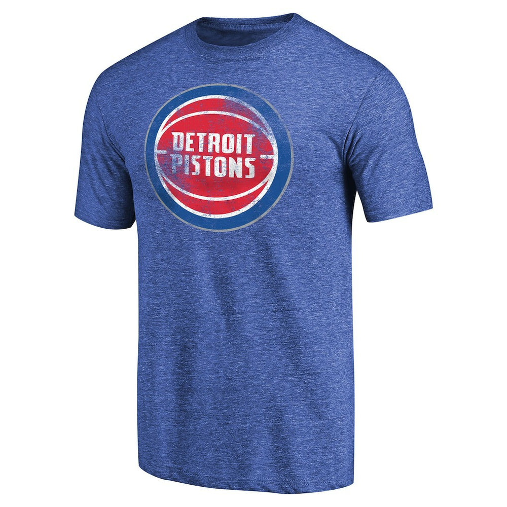 NBA Detroit Pistons Distressed Team Logo II Tri-Blend V-Neck T-Shirt sale