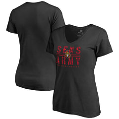 NHL Black Ottawa Senators Women's Hometown Collection Sens Army V-Neck T-Shirt